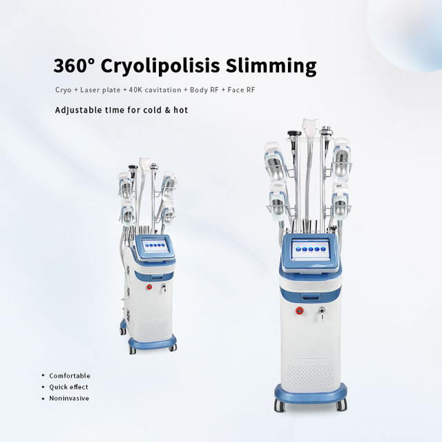 M&aacute;quina de criolip&oacute;lise 360 ​​graus, 5 al&ccedil;as, criolip&oacute;lise, emagrecimento, redu&ccedil;&atilde;o de celulite, crio 360, terapia de resfriamento, escultura corporal 