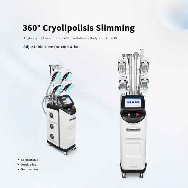 Cryo Fat Freeze 5 مقابض آلة تجميد الدهون كريوليبوليسيس 360 كريوليبوليز الجسم التخسيس